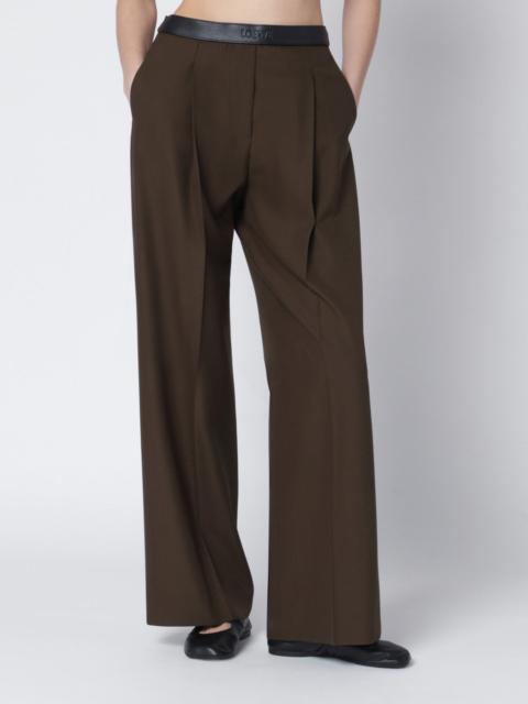 Khaki green wool trousers