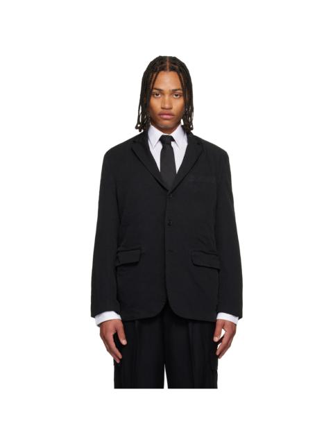 Black Serge Garment Dyed Blazer