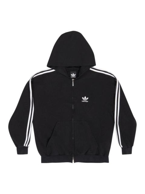Balenciaga x adidas Zip-Up Hoodie 'Black White' 723754TNVN28482