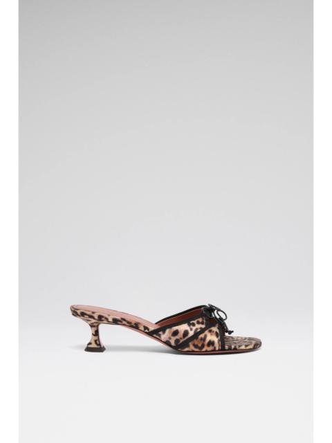 ELEONORA SLIPPER 45 LEOPARD SATIN