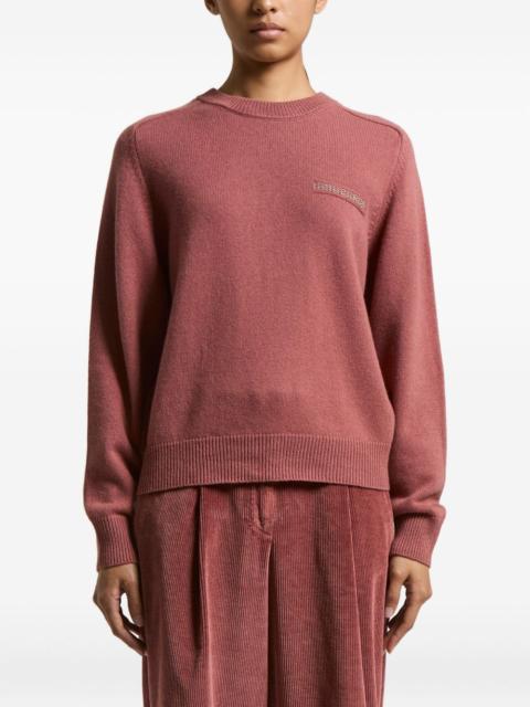 embellished-detail crew-neck sweater