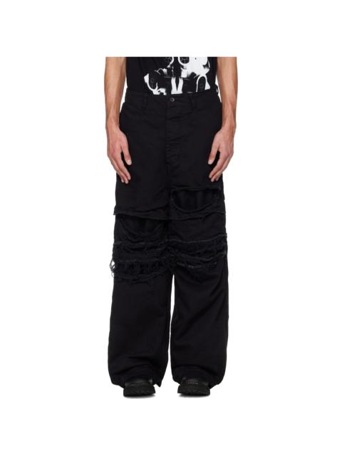 Black Destroy Baggy Jeans