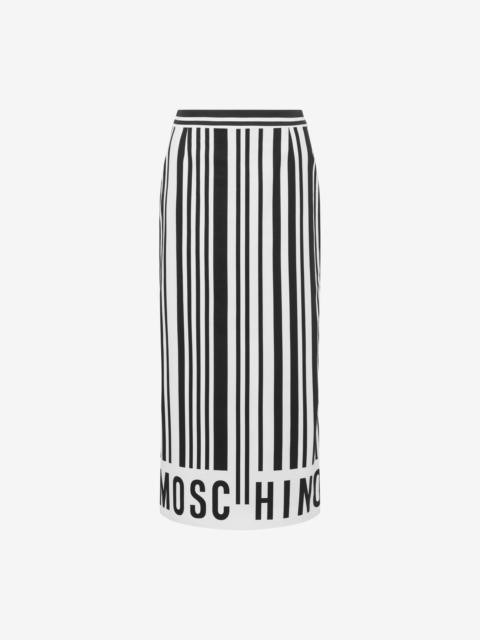 BARCODE POPLIN SKIRT