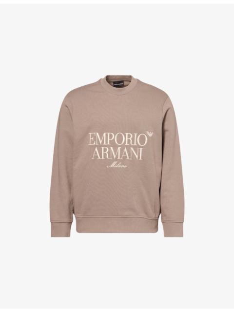 Brand-Embroidery Relaxed-Fit Cotton-Jersey Sweatshirt