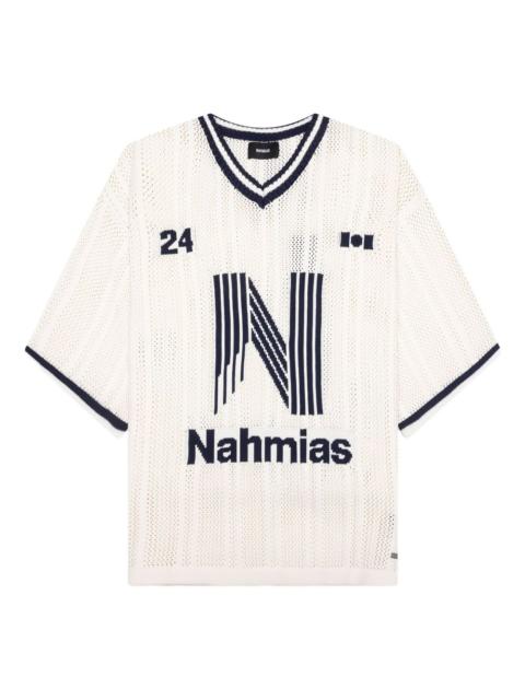 V-neck knitted T-shirt