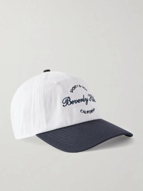 Beverly Script Embroidered Cotton-twill Baseball Cap