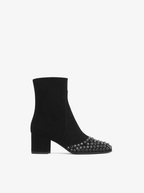 LOW BOOTS IN STRASS SUEDE GOATSKIN