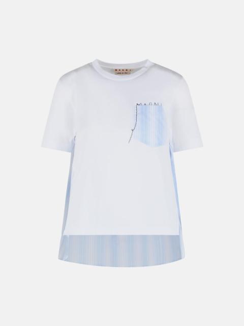 WHITE COTTON T-SHIRT
