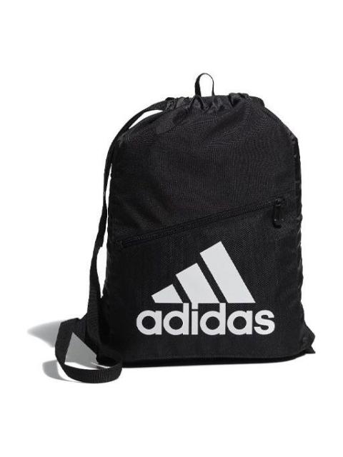 adidas Brand Large logo Printing Training Sports Drawstring Unisex Black GN8875