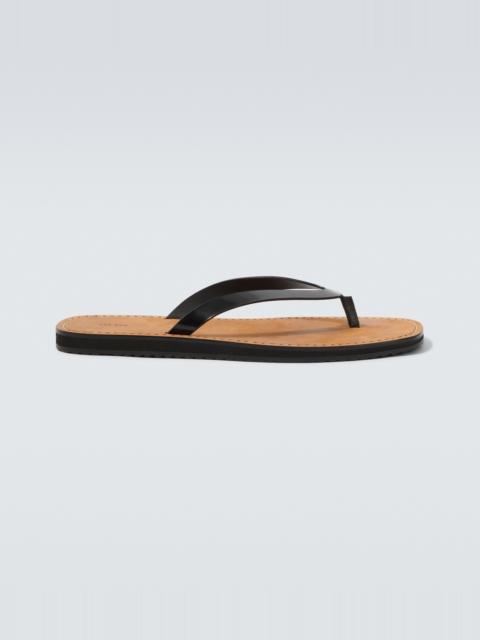 City leather thong sandals