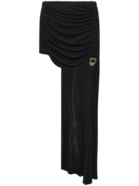 safety-slider gathered mini skirt