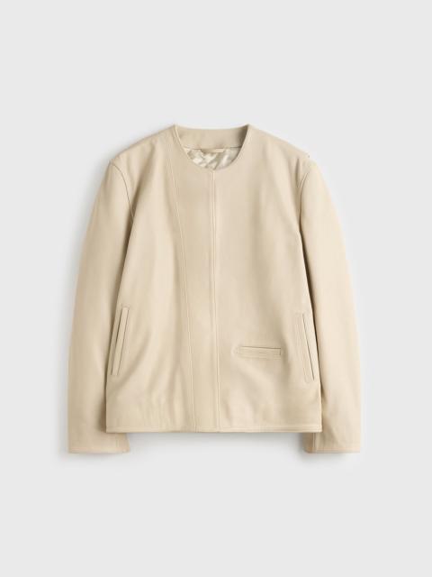 Minimal biker jacket stone