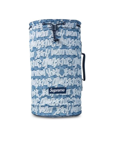 fat tip jacquard denim backpack