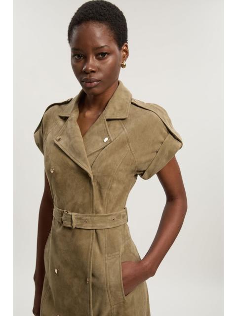 Suede Utility Mini Dress