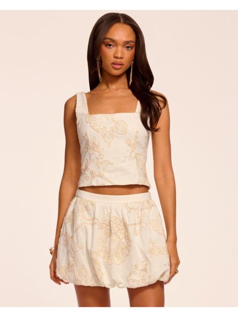 Thalia Floral Embroidered Mini Skirt