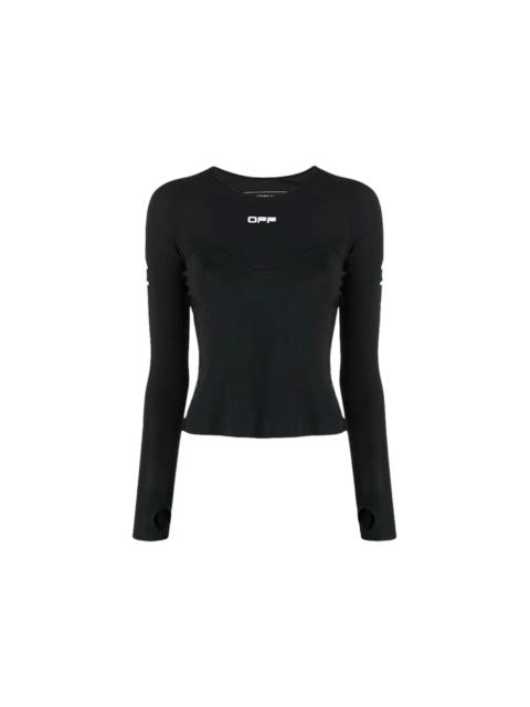 OFF-WHITE Logo-Print Performance Top Black