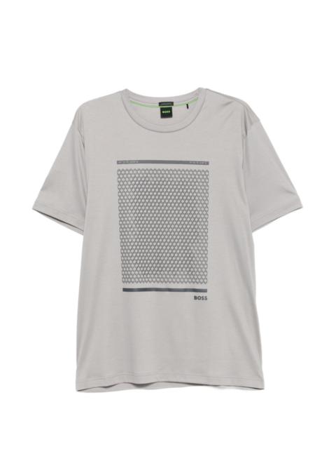 geometric-print T-shirt