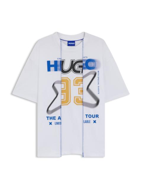 COTTON-JERSEY T-SHIRT WITH LAYERED EFFECT