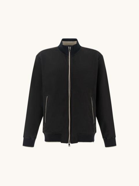 ZIP‑UP SWEATSHIRT IN ACTIVE FLEECE COTTON