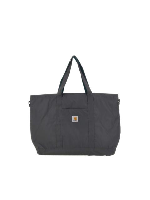 large logo-patch tote bag