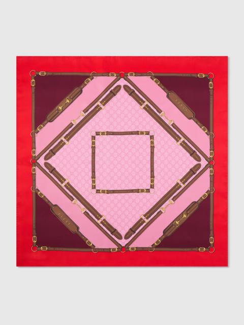 Printed silk twill carré