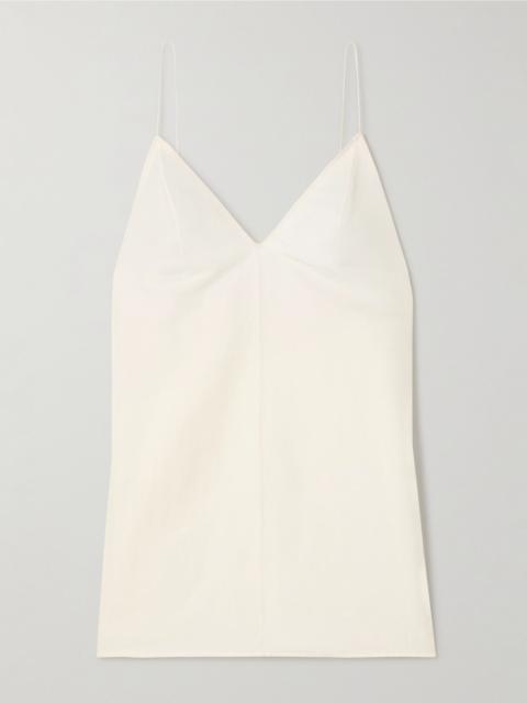Talsie silk and cotton-blend organza tank Ivory