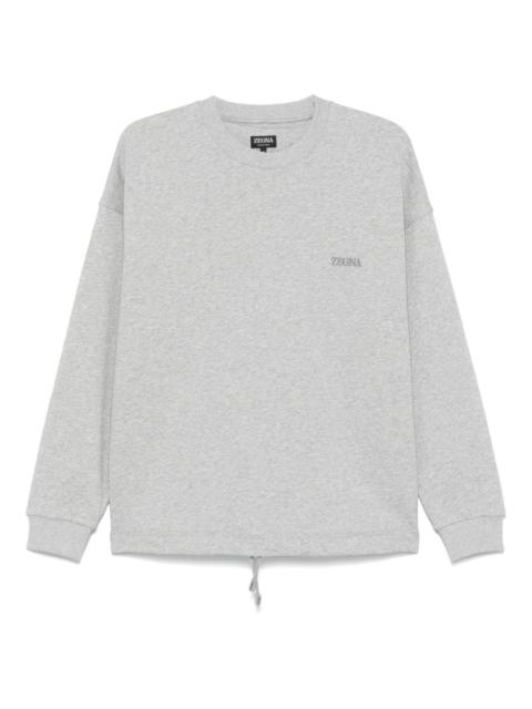 logo-embroidered sweatshirt