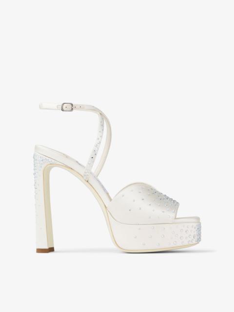 Karli Platform 125
Ivory Satin Crystal Platform Sandals