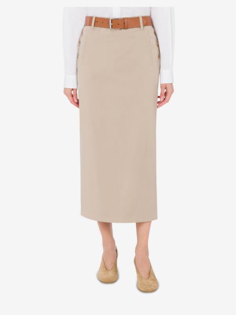 WOOL TWILL SKIRT TAILORED TWIST