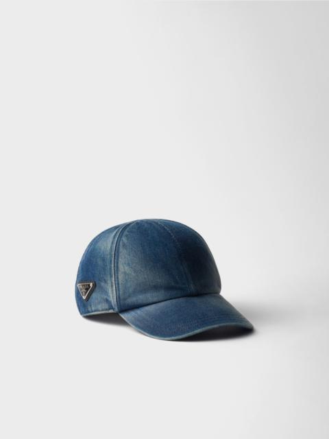 Denim baseball cap
