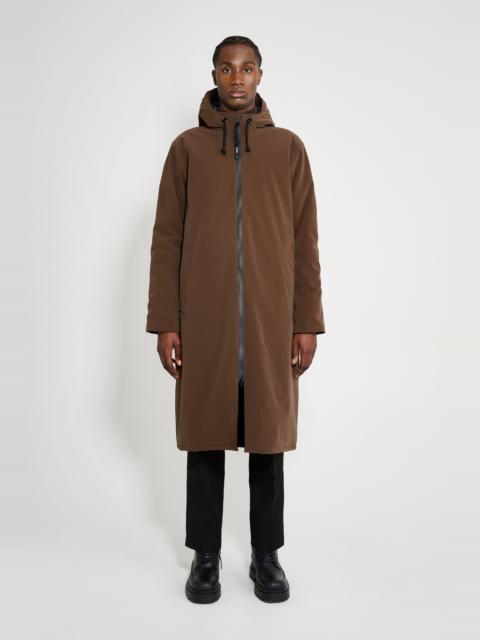 Stockholm Long Matte Winter Coat Dark Brown