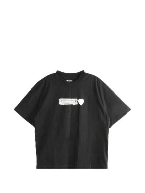 Deconstructed Label short-sleeve T-shirt