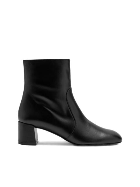 zip block-heel boots
