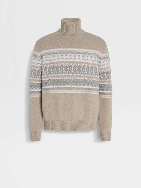 LIGHT TAUPE OASI CASHMERE TURTLENECK