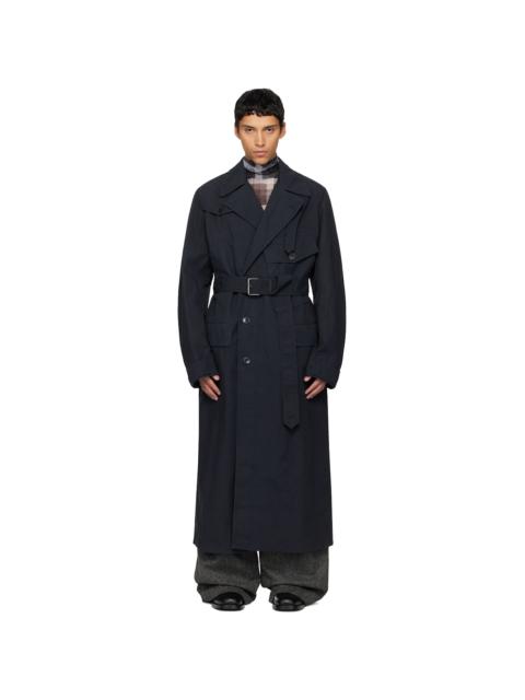 Navy Overdyed Trench Coat
