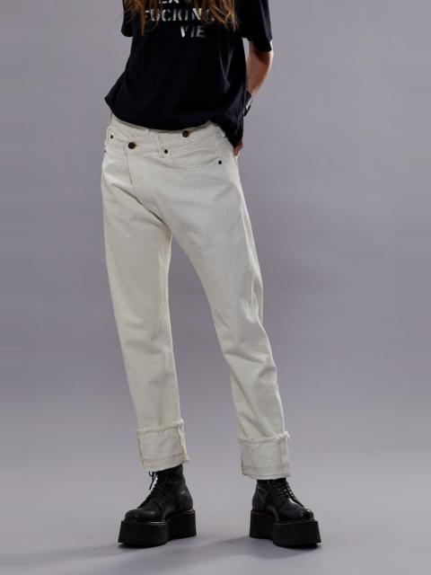 CUFFED CROSSOVER JEAN - BENNETT WHITE SELVEDGE - R13