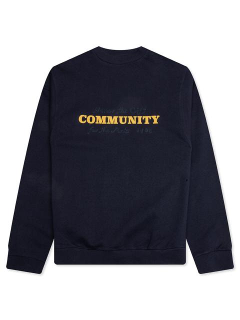 TRACK CREWNECK - NAVY