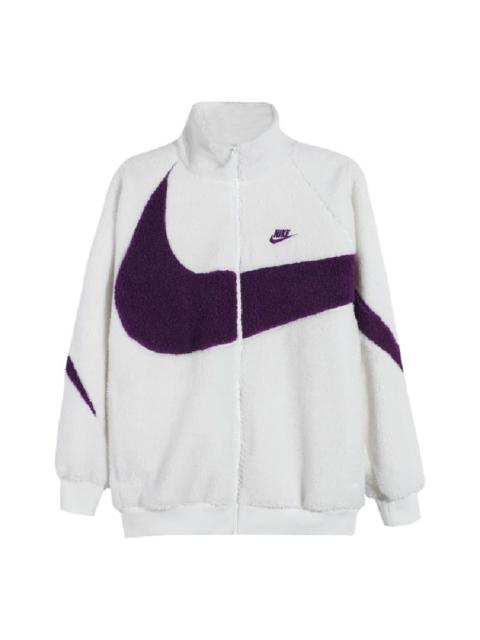 Nike Big Logo Lamb Velvet Jacket Sail White DH2474-156
