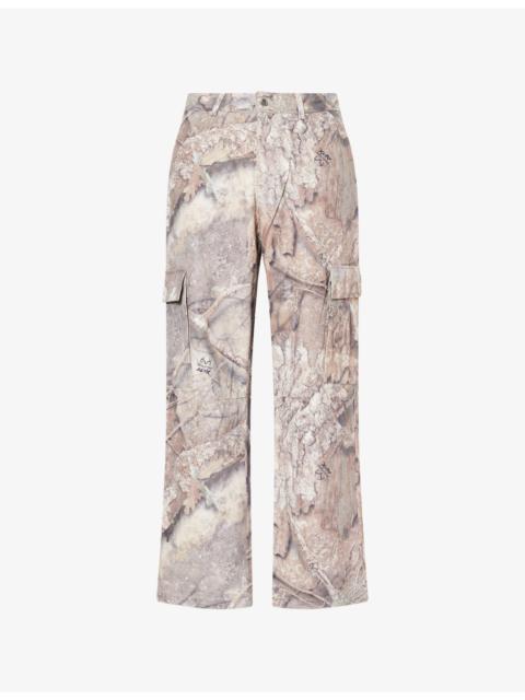 Camouflage-Pattern Cotton Cargo Trousers