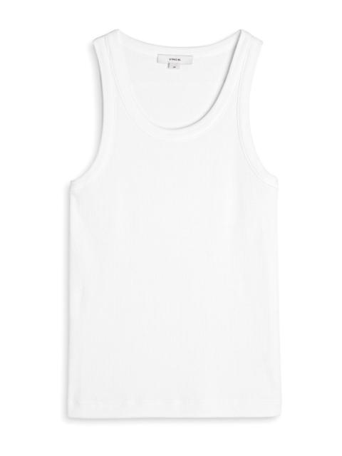 Vince Ribbed Cotton-blend Tank