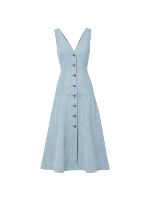 LOU PLEATED MIDI DRESS