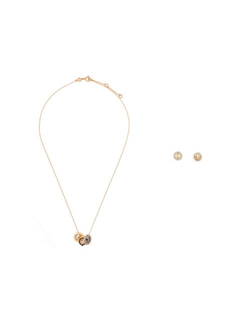 Miller crystal-embellished necklace and earring set