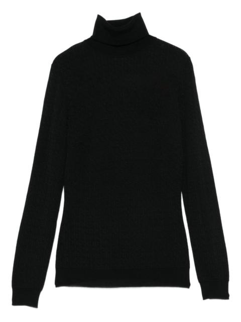turtleneck ribbed top