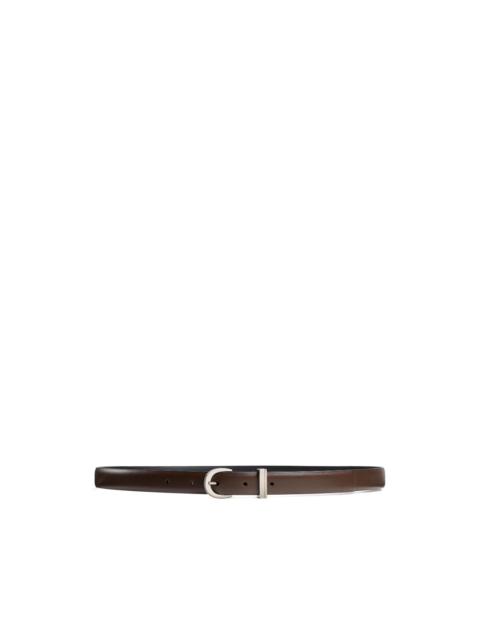 Luna Belt in Umber Leather with Silver