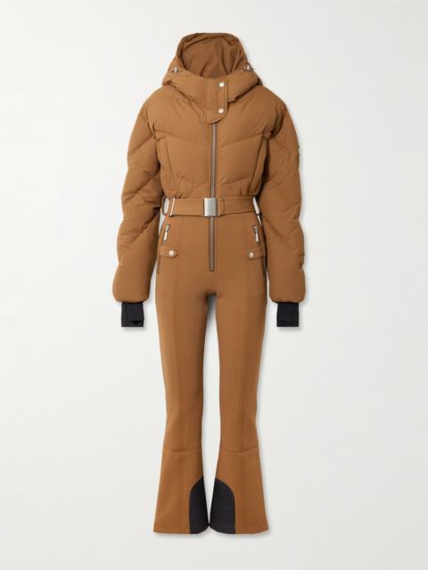 Ajax Hooded Belted Recycled Quilted Down Ski Suit