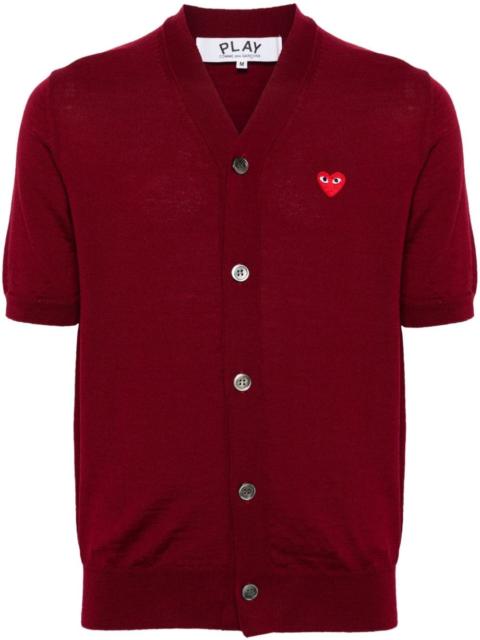 V-neck wool cardigan