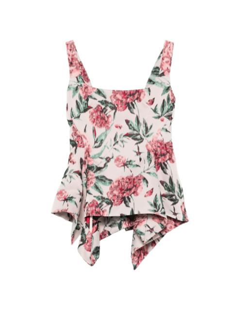 peplum brocade corset top