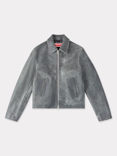 Casual blouson in leather