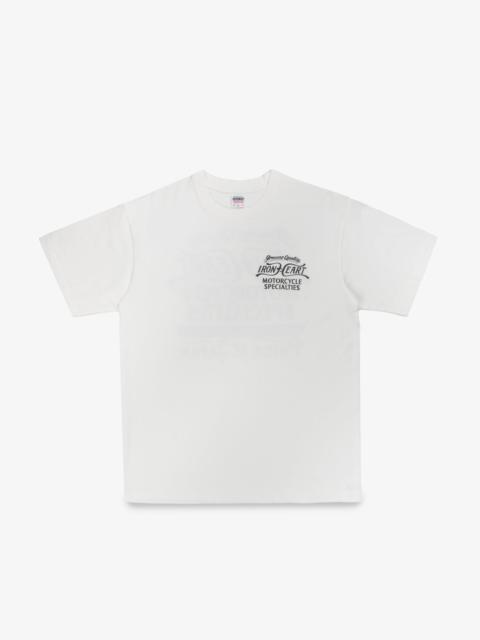7.5OZ PRINTED LOOPWHEEL CREW NECK T-SHIRT - WHITE