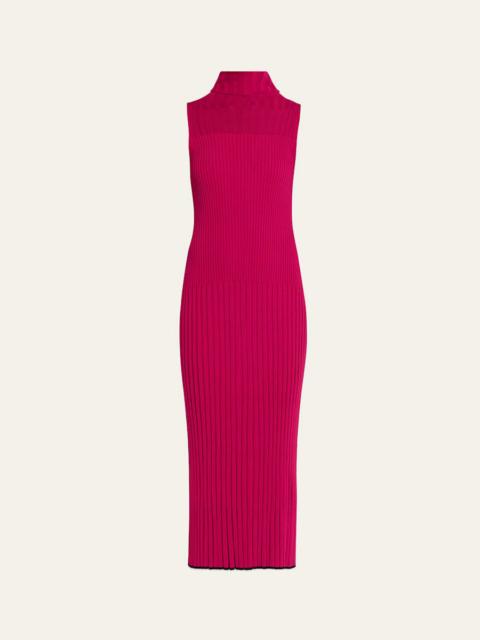 Maia Ribbed Turtleneck Dress